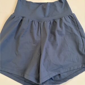 Women’s High-Waist Blue Active Shorts